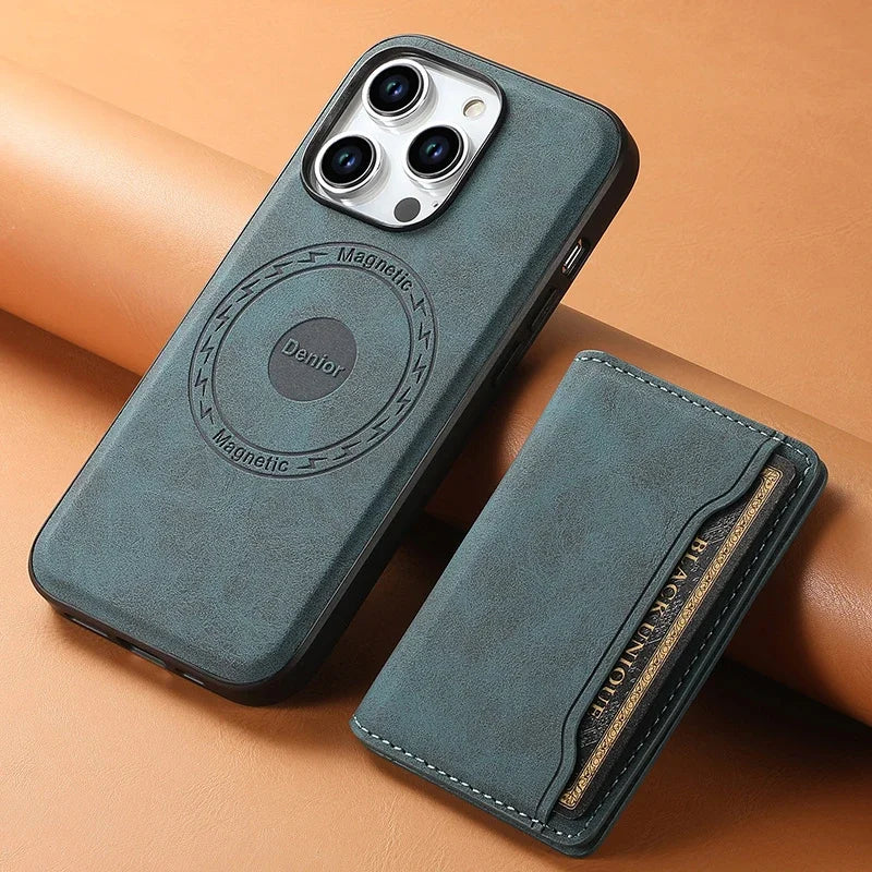 ZENTOOL™ iPhone 17 Leather Wallet Card Holder with MagSafe Magnet
