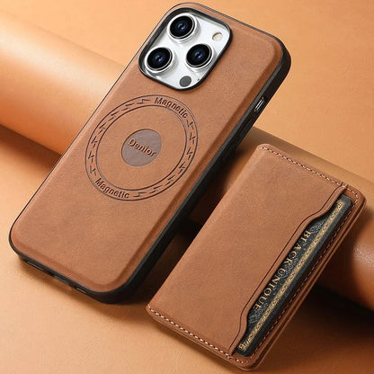 ZENTOOL™ iPhone 17 Leather Wallet Card Holder with MagSafe Magnet