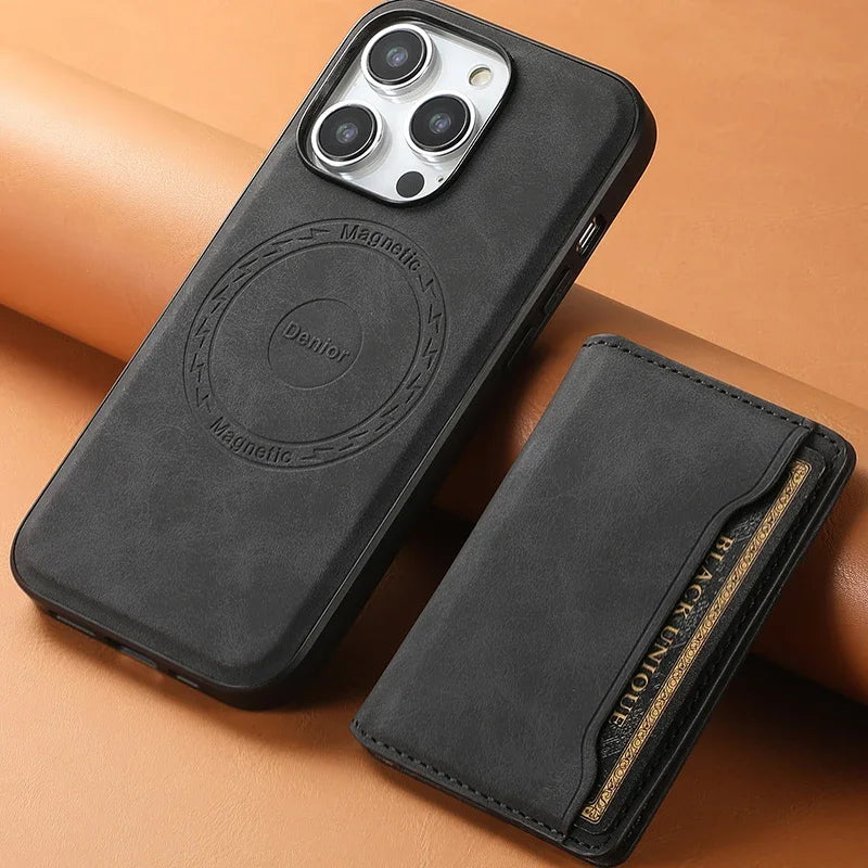 ZENTOOL™ iPhone 17 Leather Wallet Card Holder with MagSafe Magnet