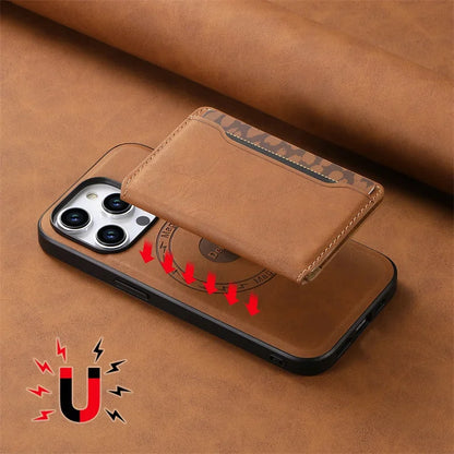ZENTOOL™ iPhone 17 Leather Wallet Card Holder with MagSafe Magnet