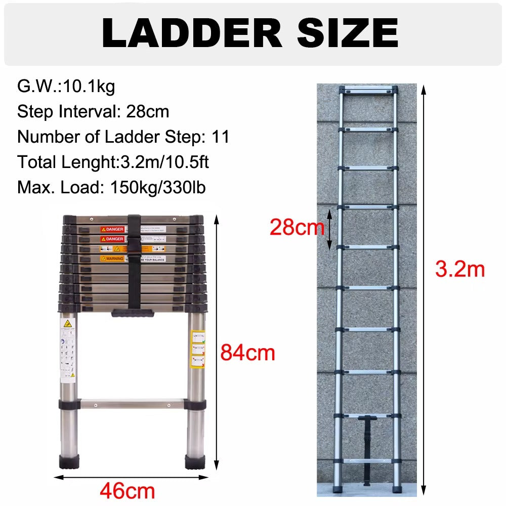 ZENTOOL™ Extension Ladder Stainless Steel
