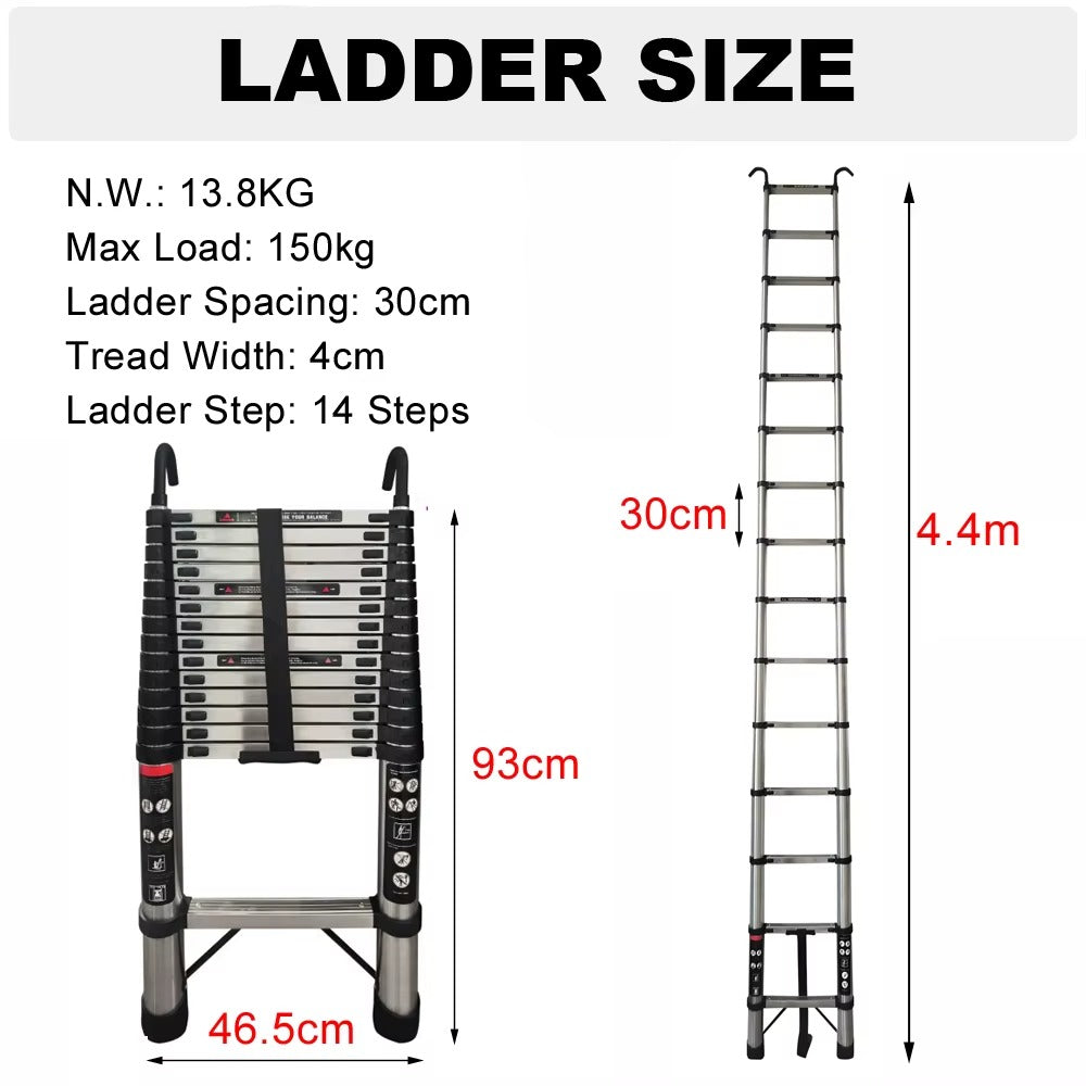 ZENTOOL™ Extension Ladder Stainless Steel